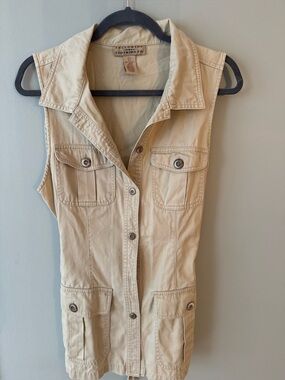 The Cultivated Clothing Co. Sleeveless Utility Dress in Beige